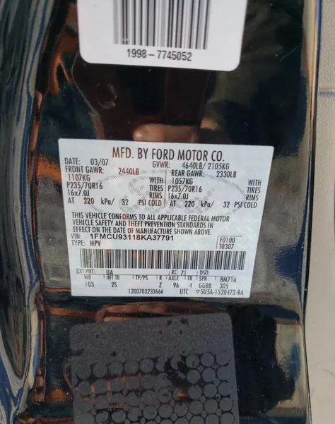 1FMCU93118KA37791